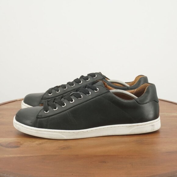 F#71 Vionic Baldwin Mens Sneakers Lace Up Shoes Black Leather Size 12 - Picture 4 of 12